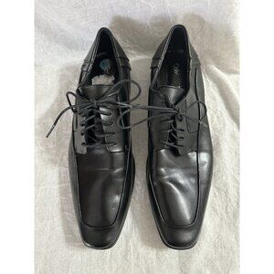Calvin Klein Men's Dress Shoes Size 10.5 Black‎ Square Toe Lace Up Brent